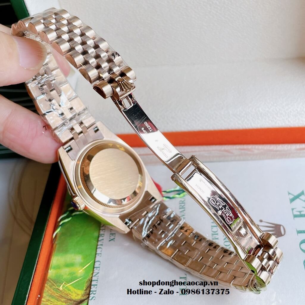 Đồng Hồ Rolex Datejust Cơ Tự Động Nữ Màu Rose Mặt Đen 31mm