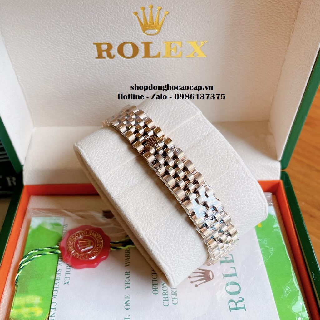 Đồng Hồ Rolex Datejust Cơ Tự Động Nữ Màu Rose Mặt Nâu 3D 31mm