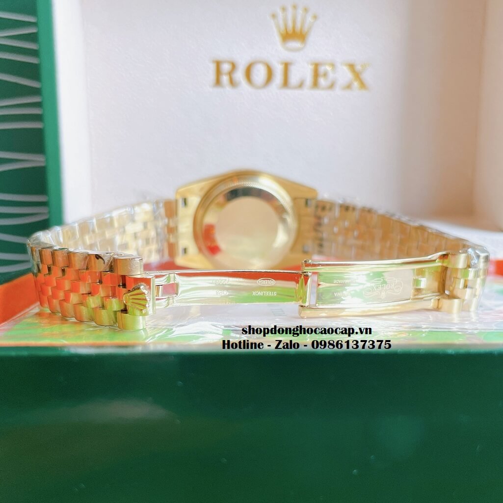 Đồng Hồ Rolex Datejust Cơ Tự Động Nữ Vàng Mặt Đen Xà Cừ 31mm