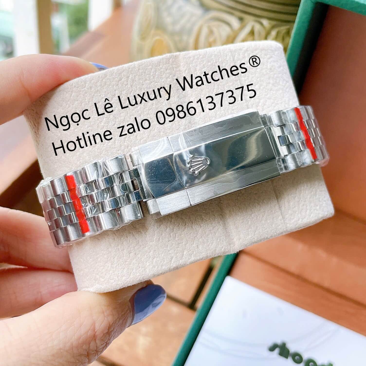 Đồng Hồ Rolex Datejust Cơ Tự Động Dây Thép Bạc Mặt Xanh Dương Size 41mm - Niềng Khía