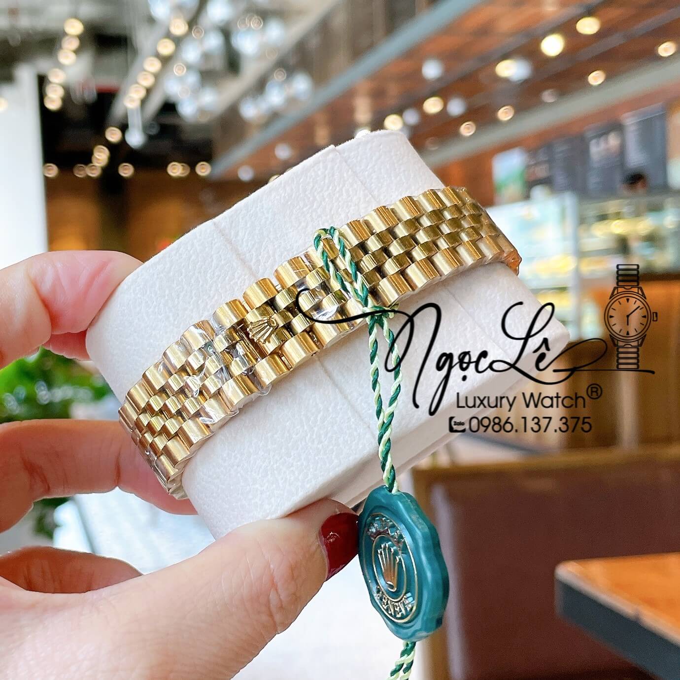 Đồng Hồ Rolex Datejust Pin Dây Kim Loại Vàng Mặt Đính Đá Size 38mm Unisex