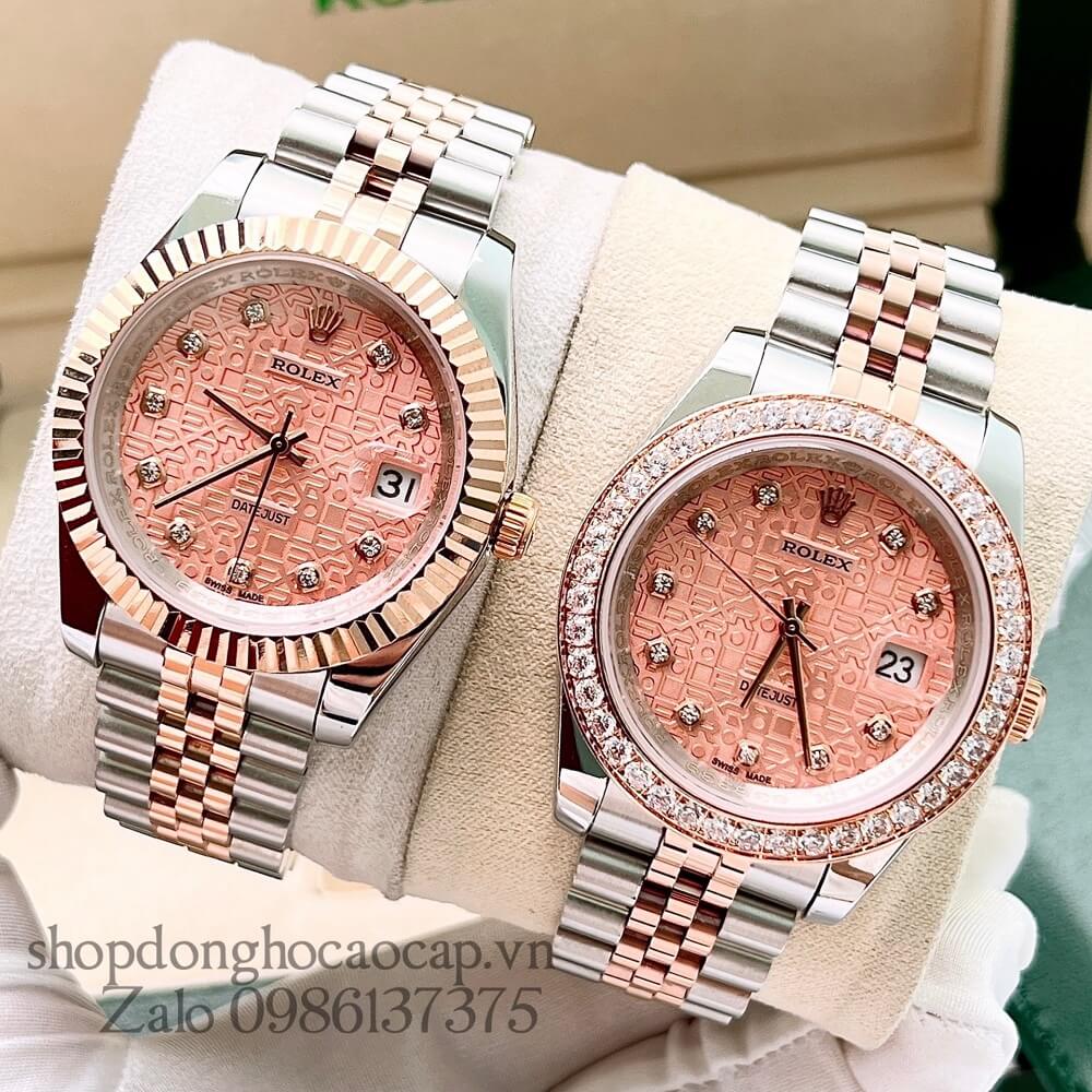 Đồng Hồ Rolex Datejust Nam Automatic (Tự Động) Viền Đá Demi Rose Gold 41mm