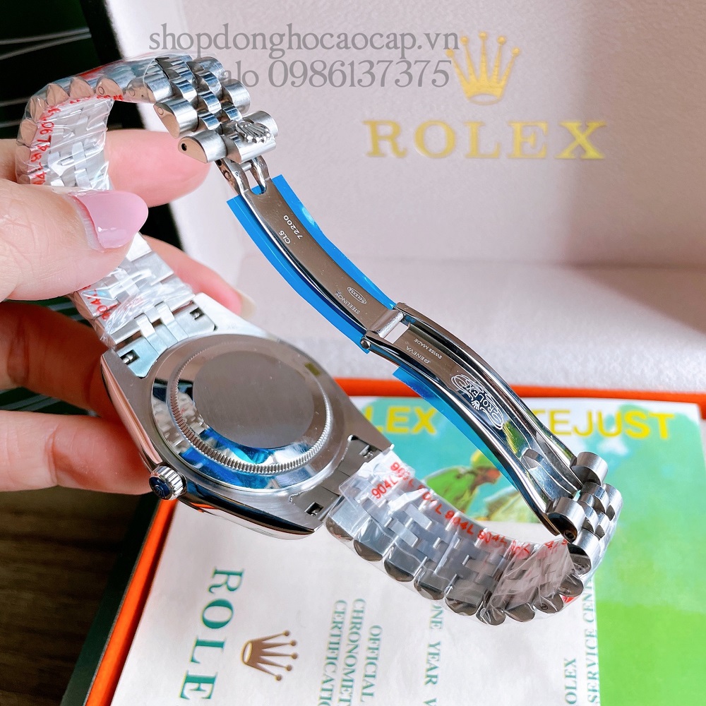 Đồng Hồ Rolex Datejust Nam Automatic (Tự Động) Viền Khía Silver 41mm