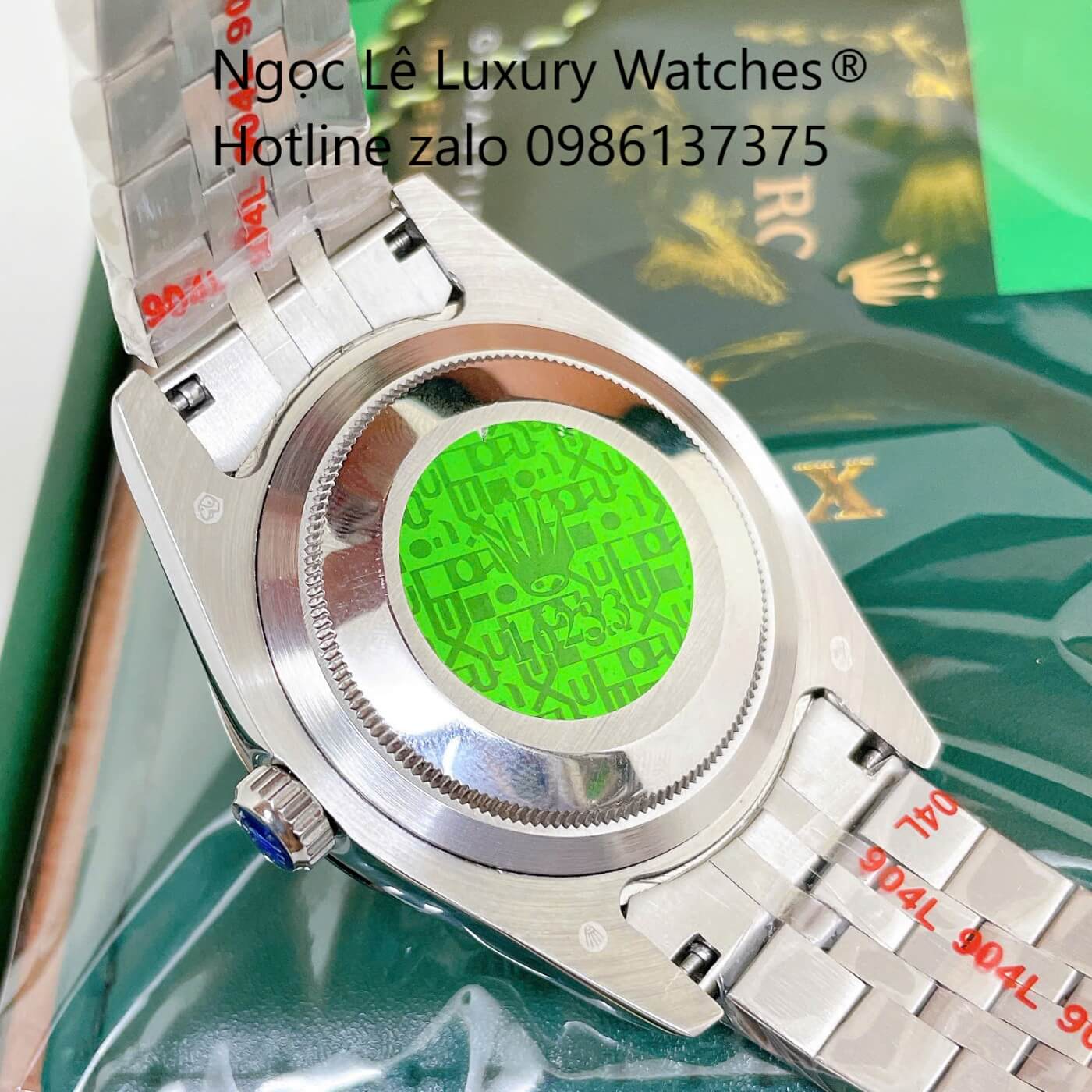 Đồng Hồ Rolex Datejust Nam Dây Thép Silver Mặt Xà Cừ Trắng Đính Đá Size 41mm - Quartz