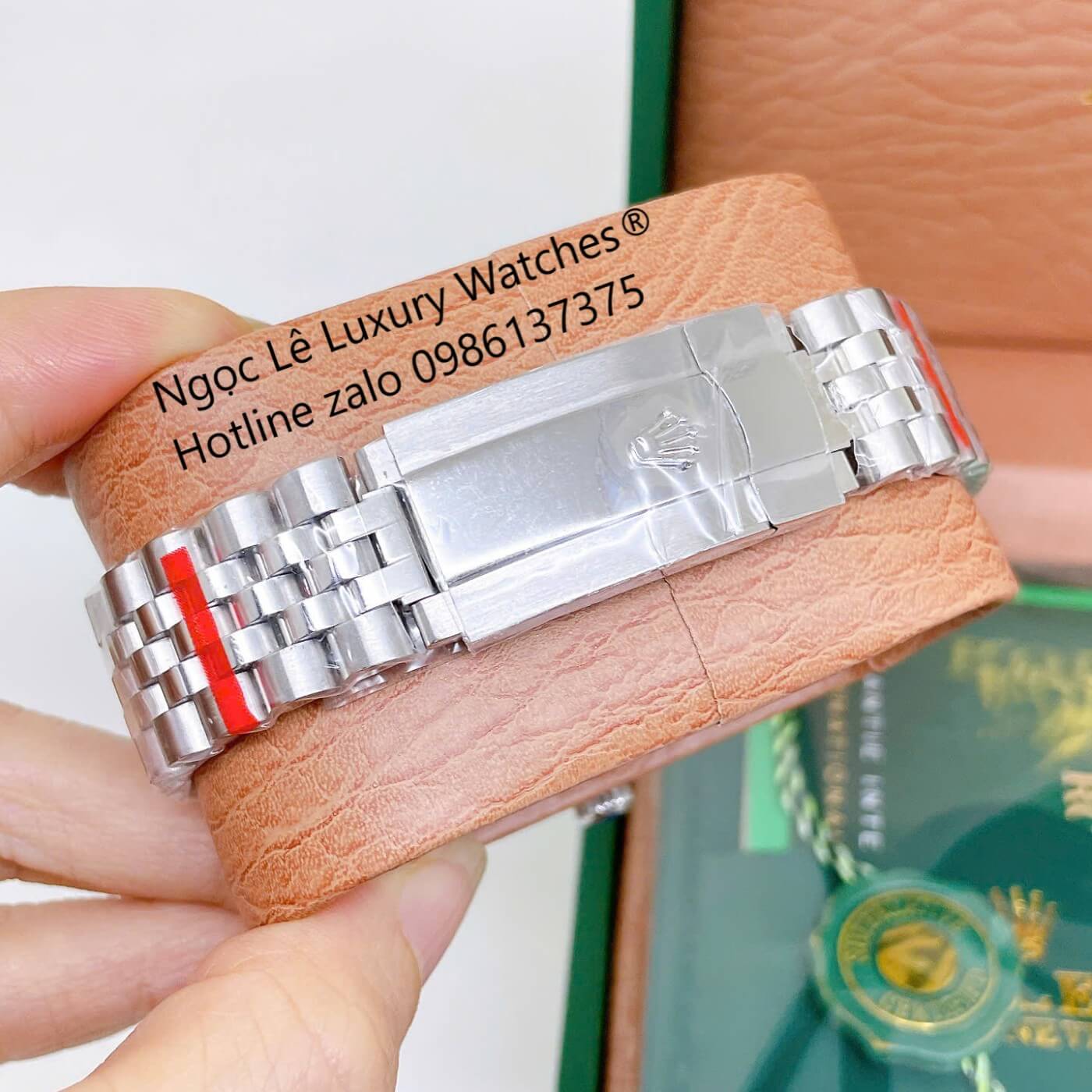 Đồng Hồ Cặp Rolex Datejust Dây Thép Bạc Mặt Xanh Dương Size 31mm - 41mm Quartz Niềng Khía Vạch Phản Quang
