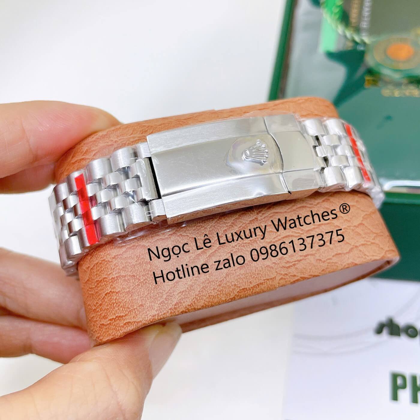 Đồng Hồ Cặp Rolex Datejust Dây Thép Silver Mặt Xà Cừ Trắng Niềng Đính Đá Size 41mm - 31mm - Quartz