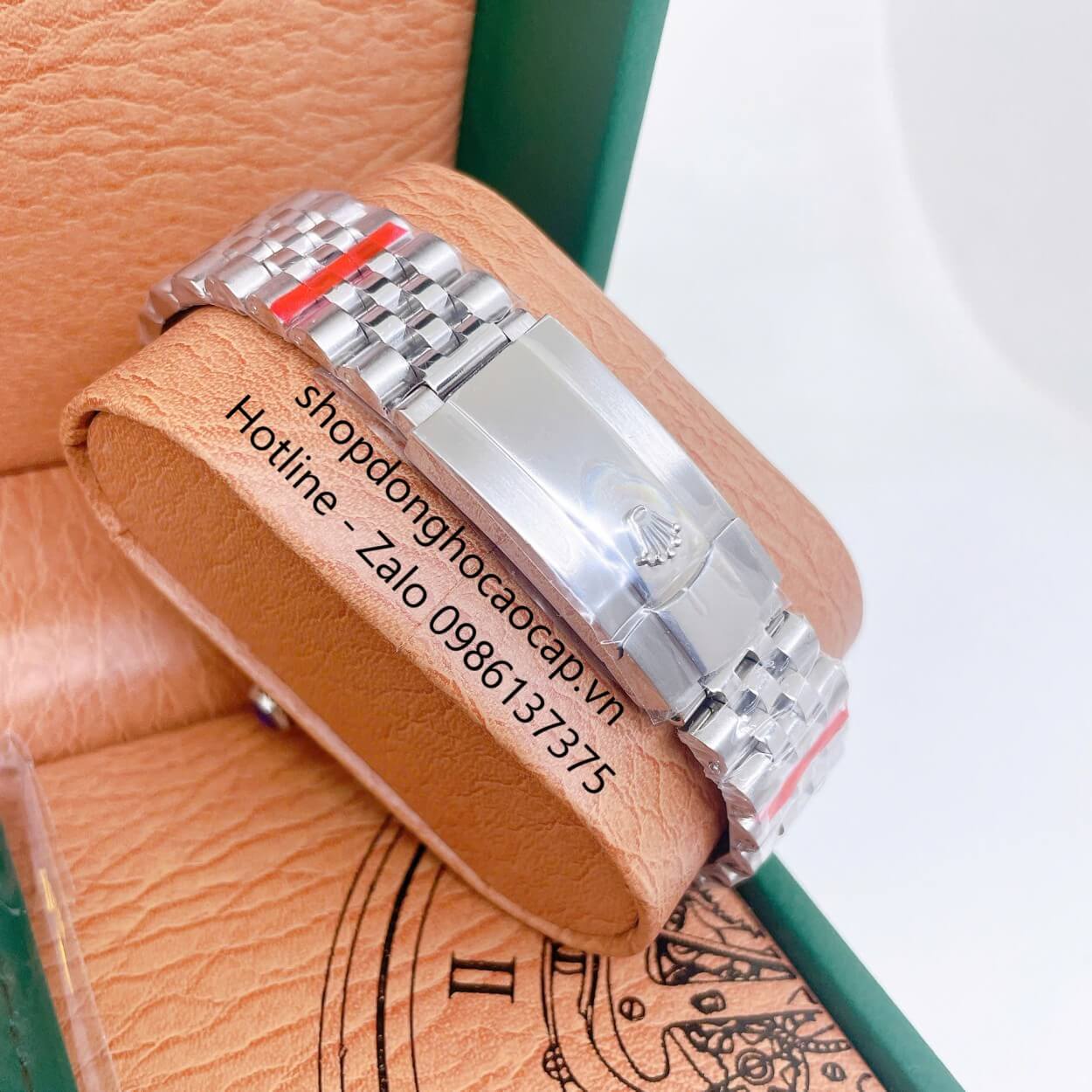 Đồng Hồ Rolex Datejust Nam Máy Pin Dây Kim Loại Bạc Mặt Xanh Dương Size 41mm