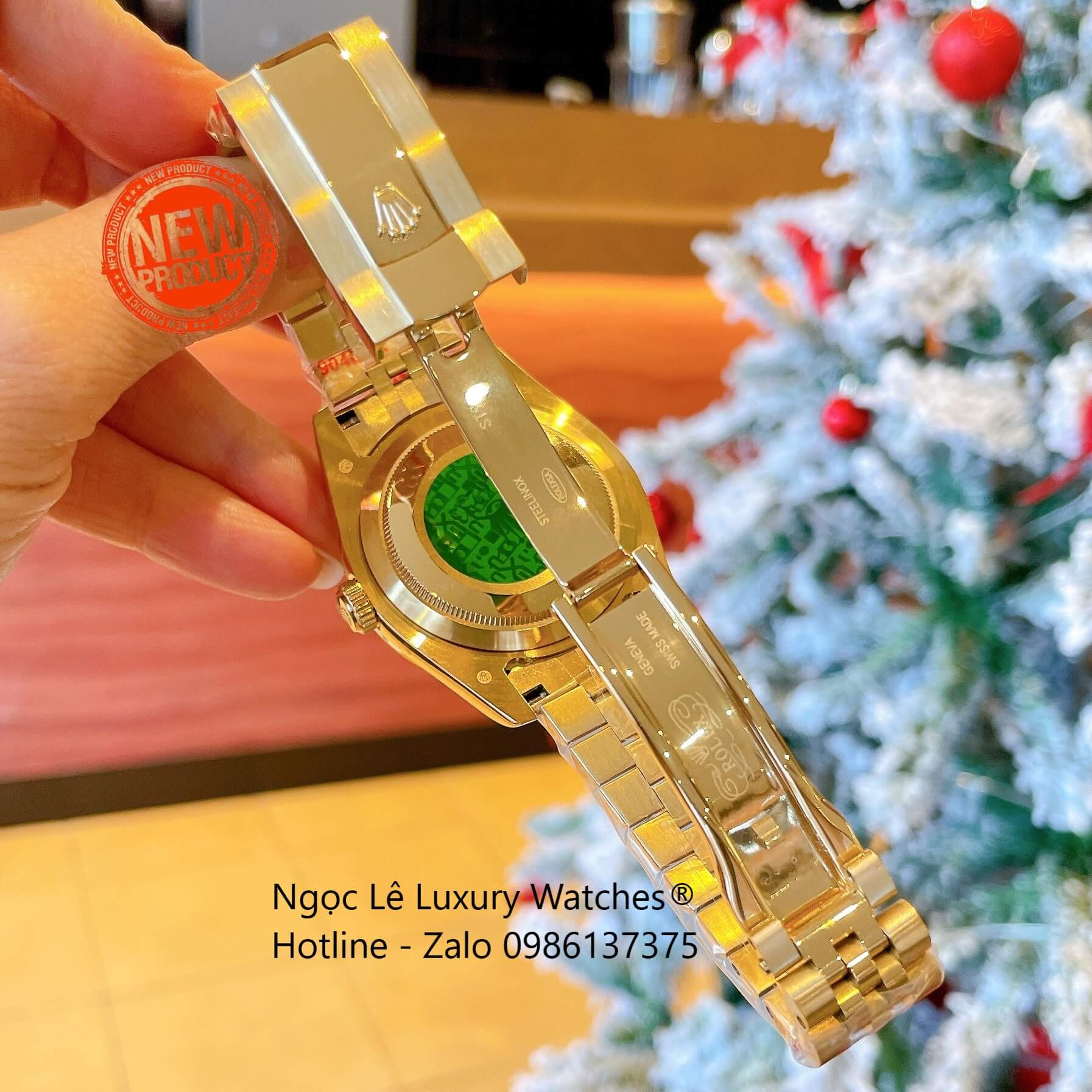 Đồng Hồ Rolex Datejust Nam Máy Pin Dây Kim Loại Vàng Mặt Vàng Size 41mm