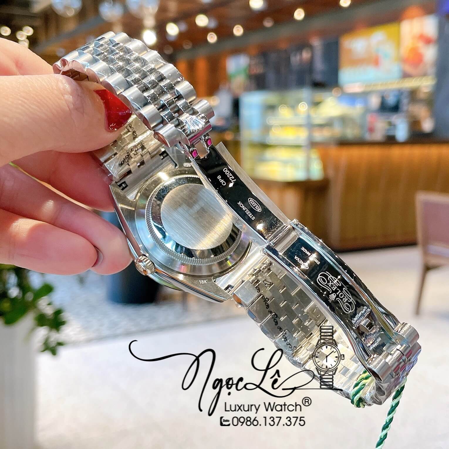 Đồng Hồ Nam Rolex Datejust Pin Dây Kim Loại Màu Bạc Đính Đá Size 41mm Mặt Số La Mã