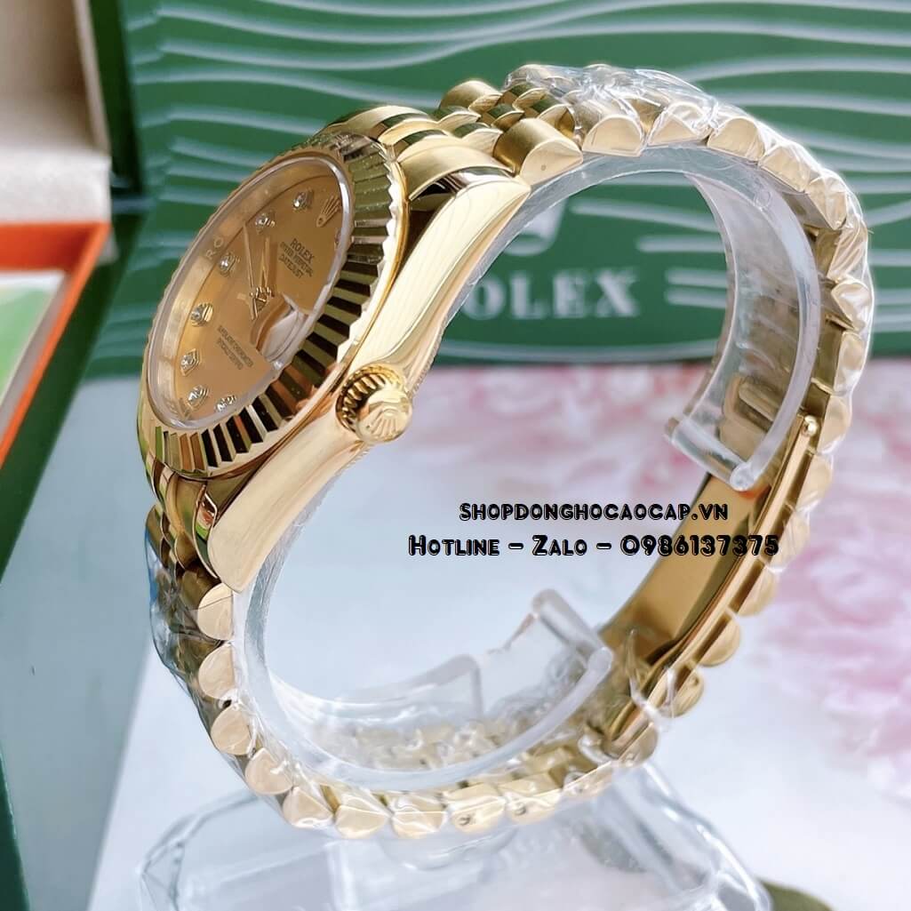 Đồng Hồ Rolex Datejust Cơ Tự Động Nữ Màu Vàng Mặt Vàng 31mm
