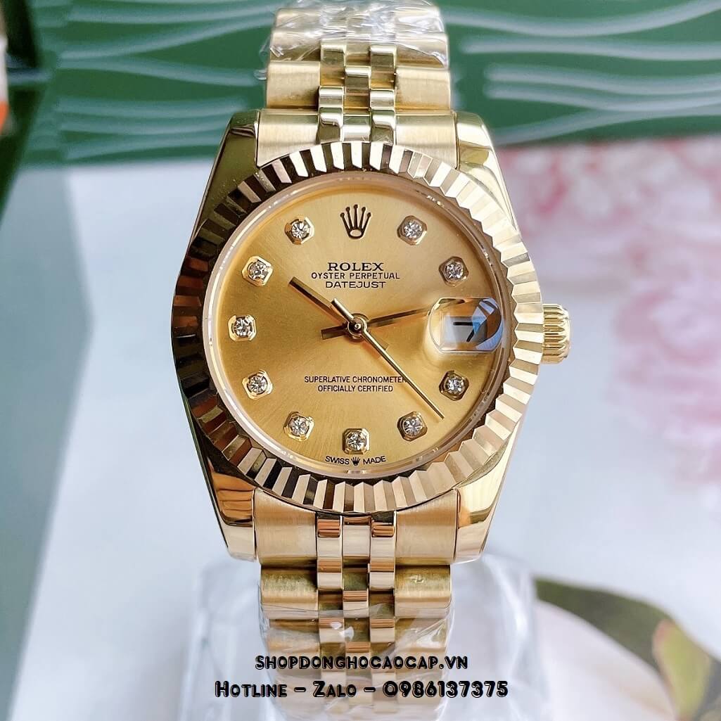 Đồng Hồ Rolex Datejust Cơ Tự Động Nữ Màu Vàng Mặt Vàng 31mm