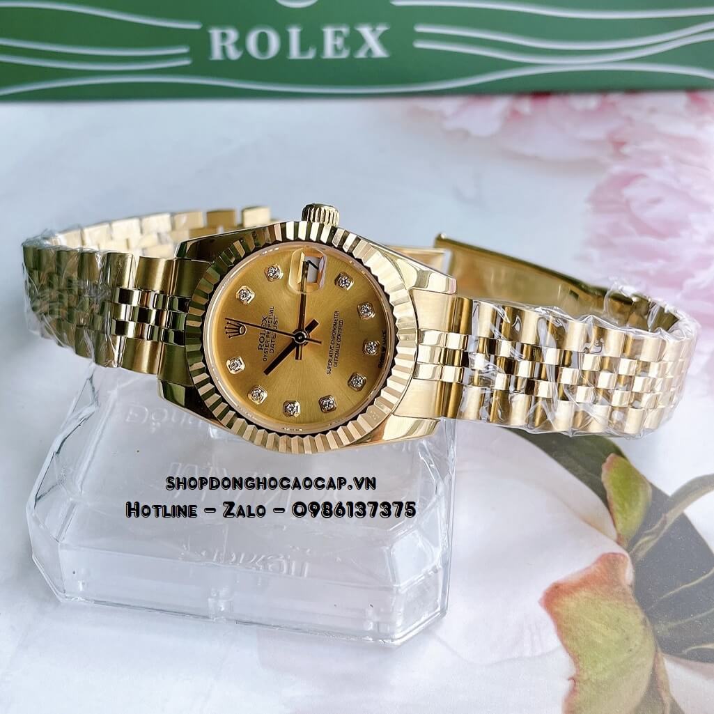 Đồng Hồ Rolex Datejust Cơ Tự Động Nữ Màu Vàng Mặt Vàng 31mm