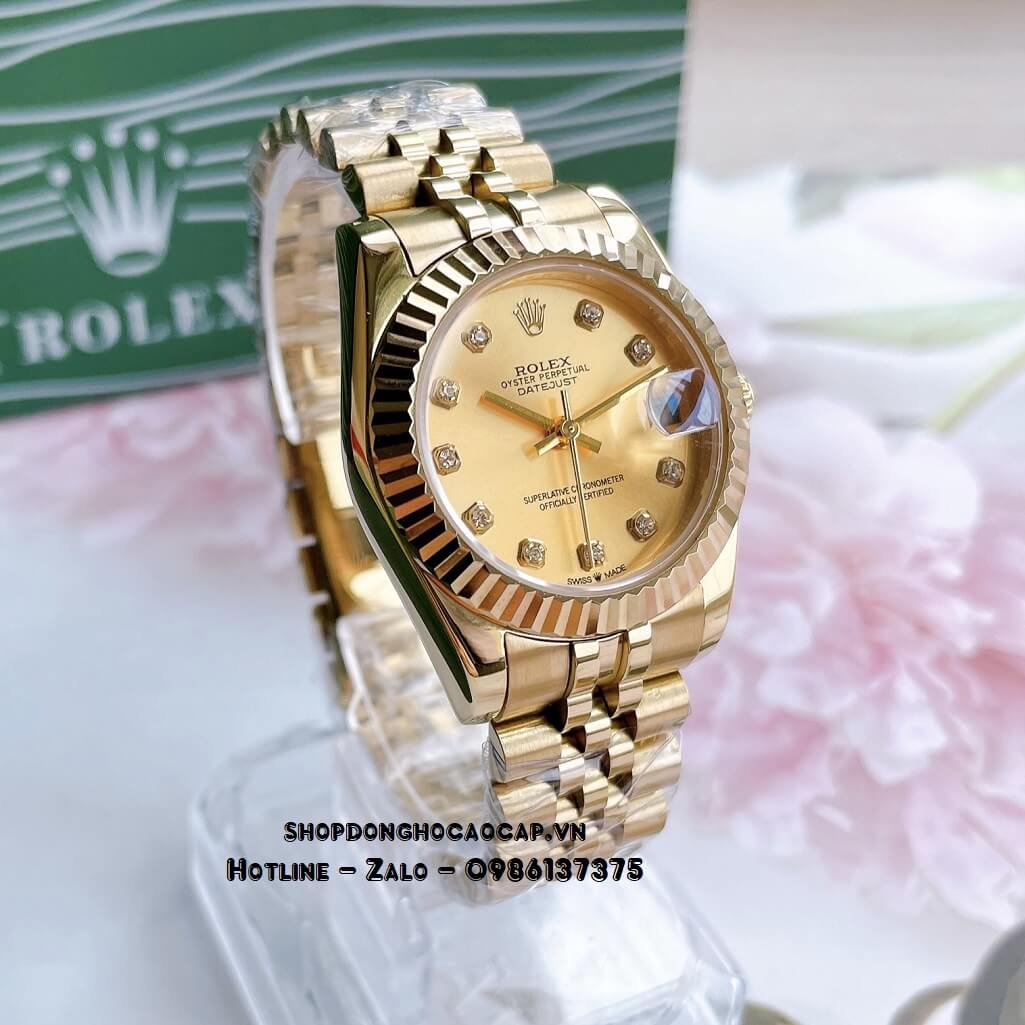 Đồng Hồ Rolex Datejust Cơ Tự Động Nữ Màu Vàng Mặt Vàng 31mm