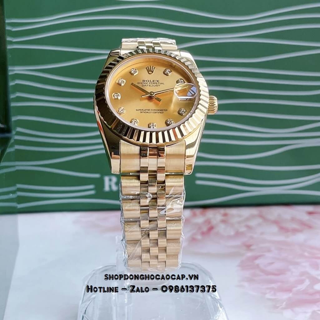 Đồng Hồ Rolex Datejust Cơ Tự Động Nữ Màu Vàng Mặt Vàng 31mm