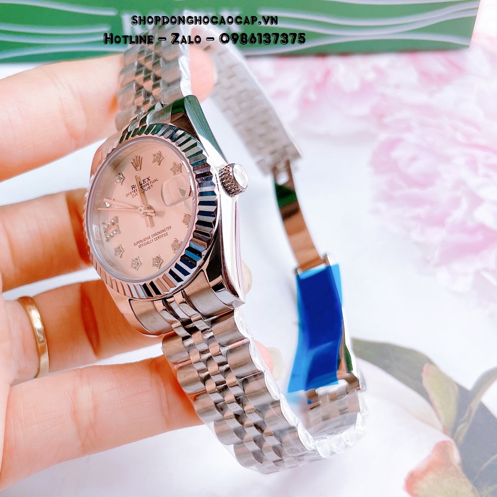 Đồng Hồ Rolex Datejust Cơ Tự Động Nữ Màu Bạc Mặt Trắng 31mm