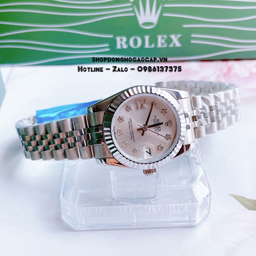 Đồng Hồ Rolex Datejust Cơ Tự Động Nữ Màu Bạc Mặt Trắng 31mm