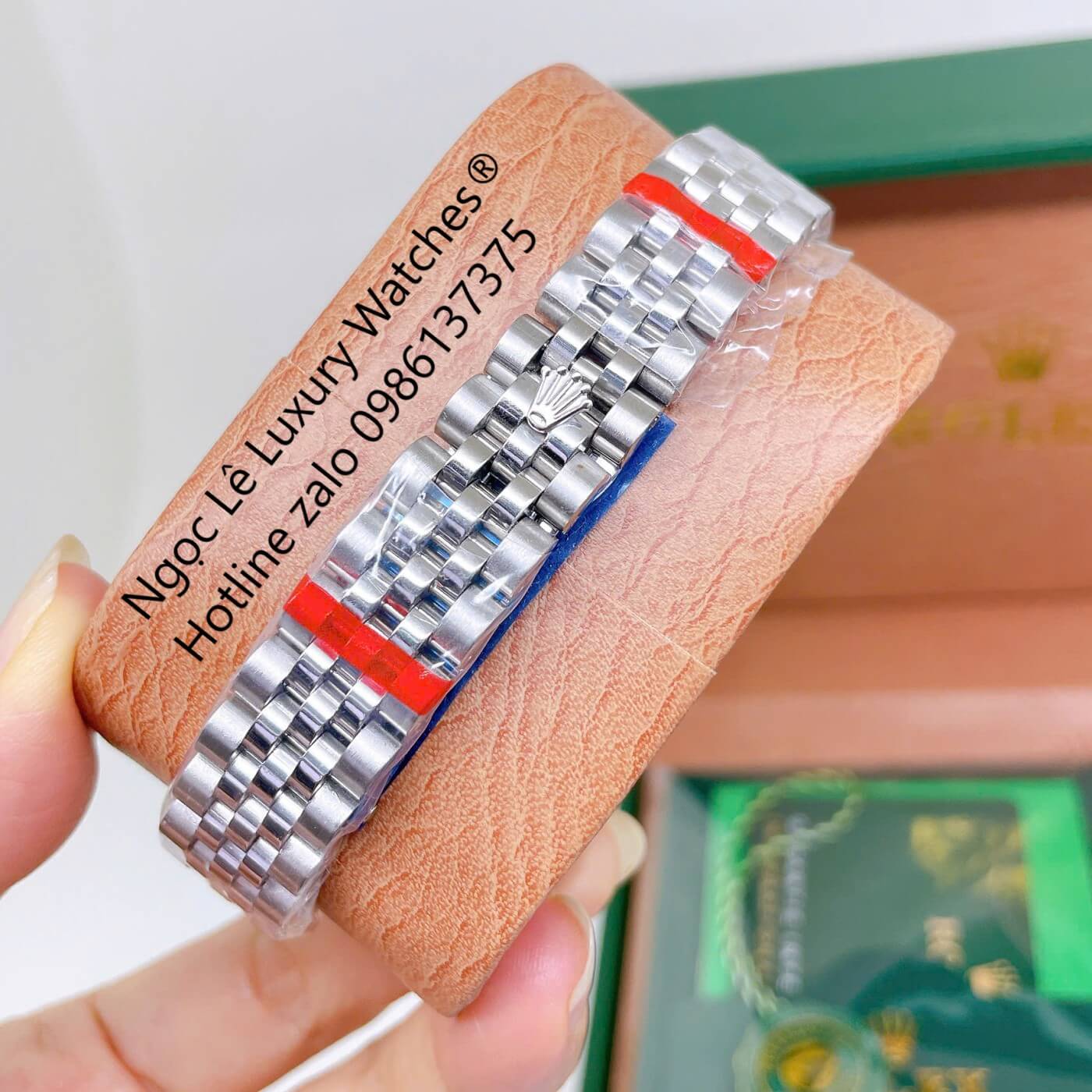 Đồng Hồ Cặp Rolex Datejust Dây Thép Bạc Mặt Xà Cừ Size 31mm - 41mm Quartz Niềng Khía