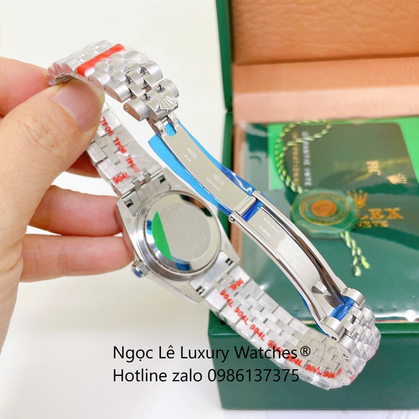 Đồng Hồ Cặp Rolex Datejust Dây Demi Vàng Hồng Mặt Nâu Size 31mm - 41mm Quartz - Niềng Khía