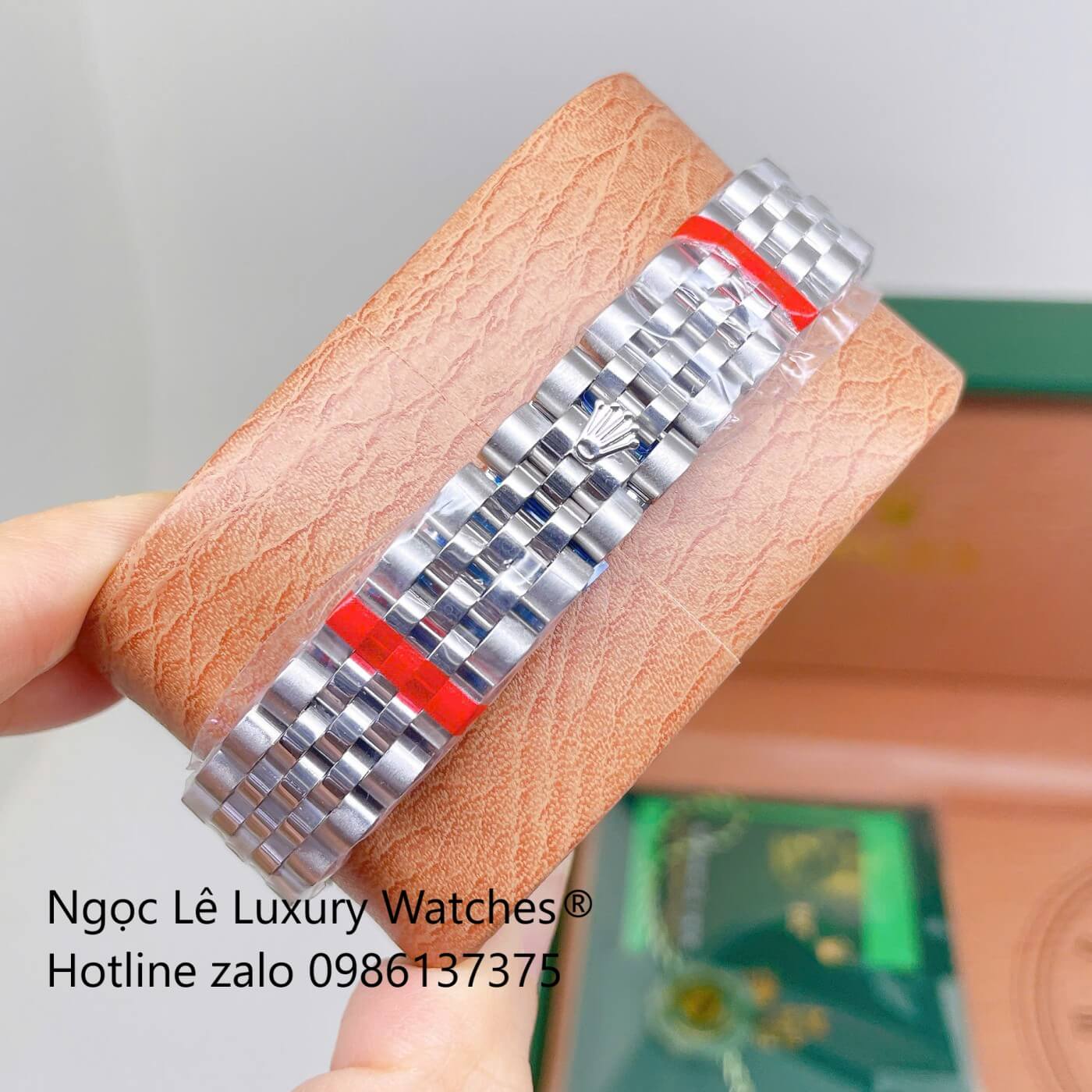 Đồng Hồ Cặp Rolex Datejust Dây Demi Vàng Hồng Mặt Nâu Size 31mm - 41mm Quartz - Niềng Khía