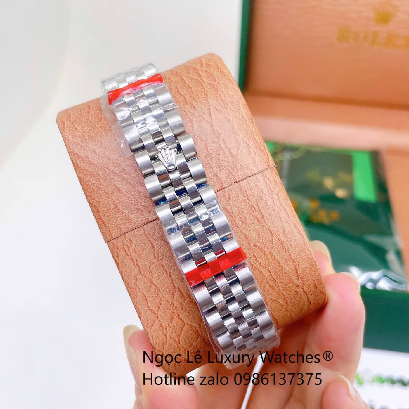 Đồng Hồ Rolex Datejust Nữ Dây Thép Bạc Mặt Xanh Dương Size 31mm Quartz - Niềng Khía