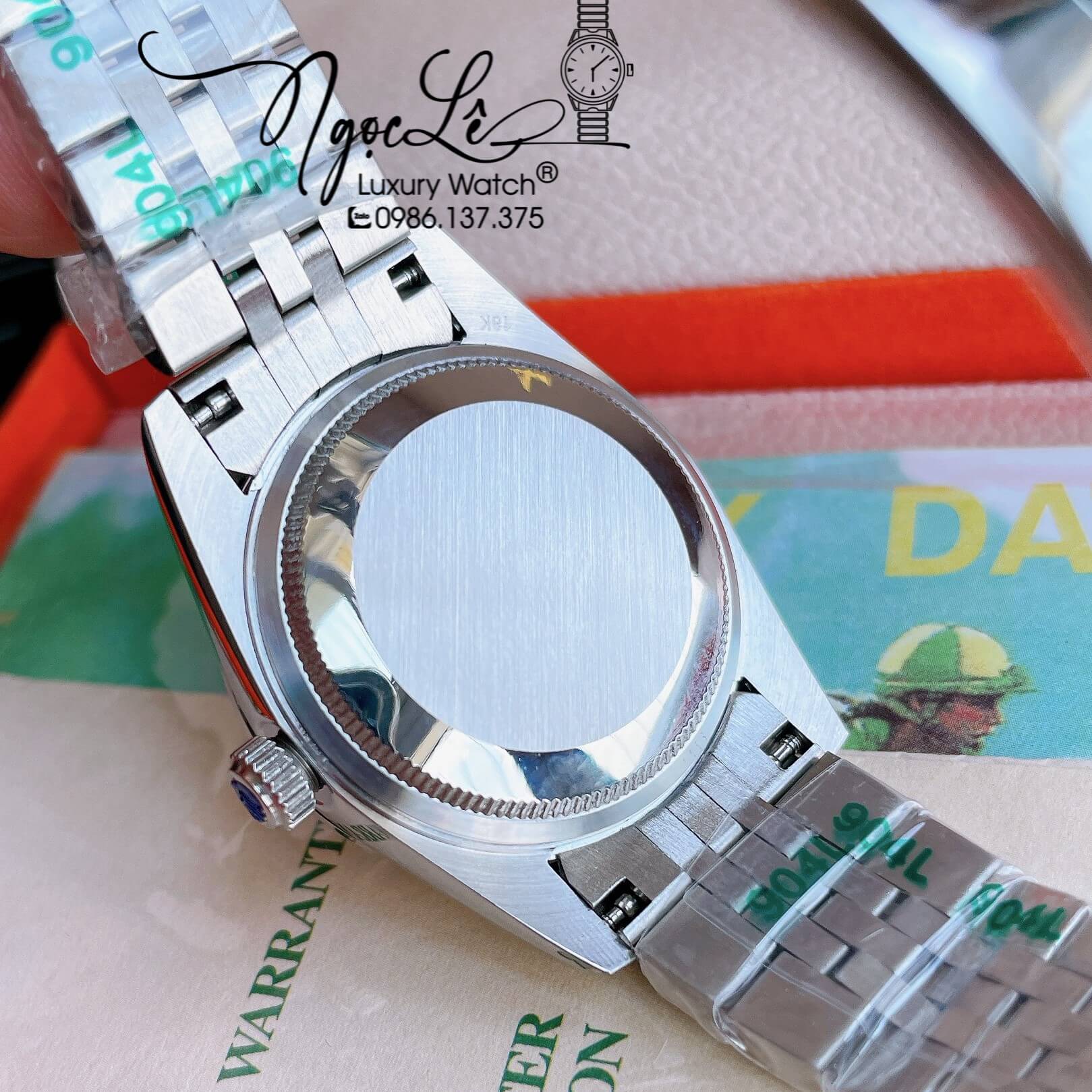 Đồng Hồ Rolex Datejust Automatic Nữ Dây Kim Loại Màu Bạc Niềng Trơn Size 31mm