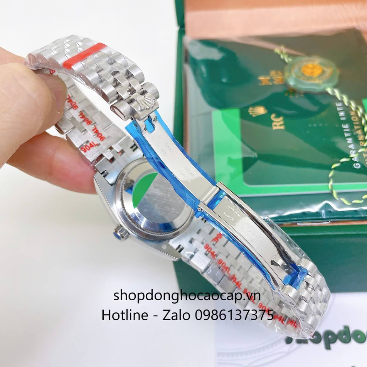Đồng Hồ Rolex Datejust Nữ Máy Pin Dây Kim Loại Bạc Mặt Hồng Niềng Khía Size 31mm