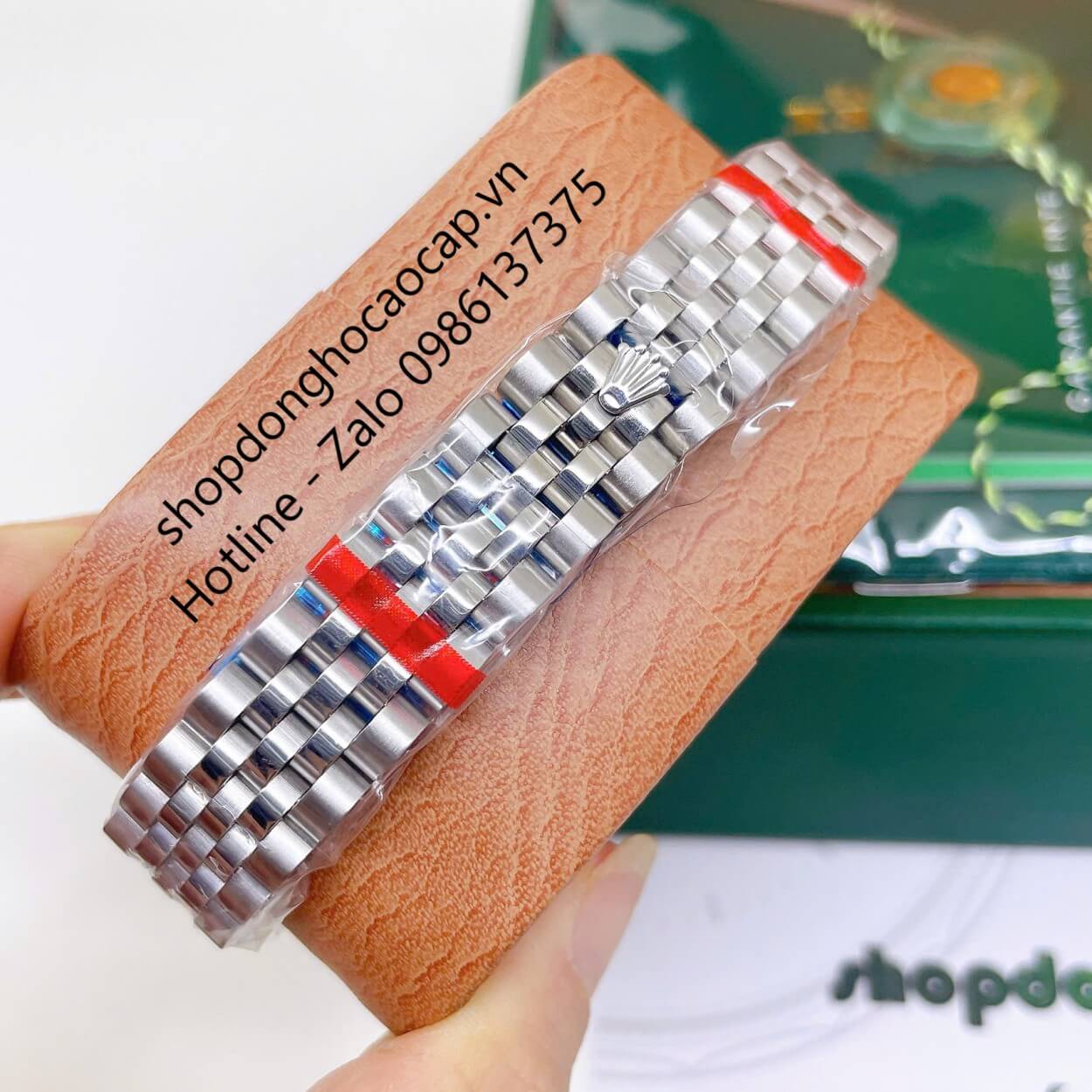 Đồng Hồ Cặp Rolex Datejust Máy Pin Dây Bạc Mặt Xám Niềng Khía Size 41mm - 28mm