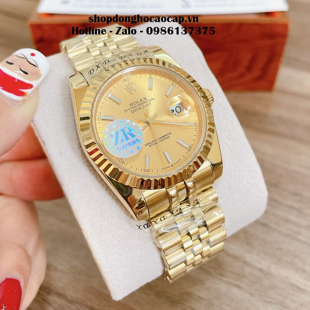 Đồng Hồ Rolex Datejust Nam Automatic Vàng Mặt Vàng 36mm