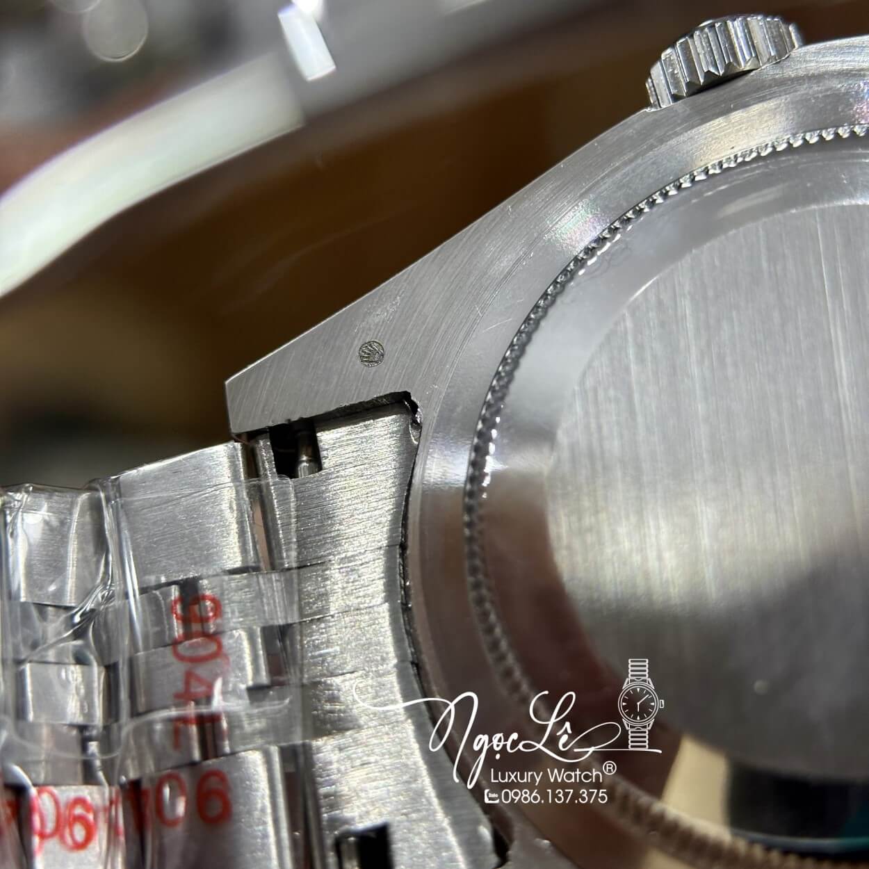 Đồng Hồ Rolex Day-Date Tự Động Dây Kim Loại Bạc Mặt Xanh Viền Đá Size 41mm