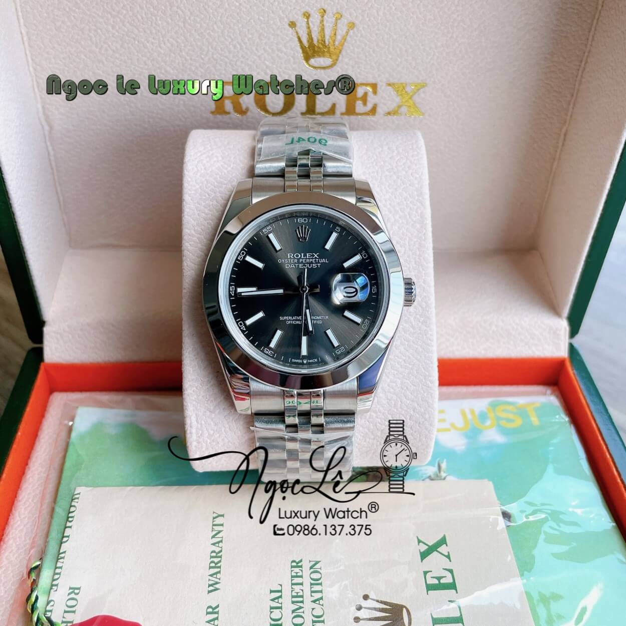 Đồng Hồ Rolex Day-Date Automatic Nam Dây Kim Loại Màu Bạc Niềng Trơn Size 41mm