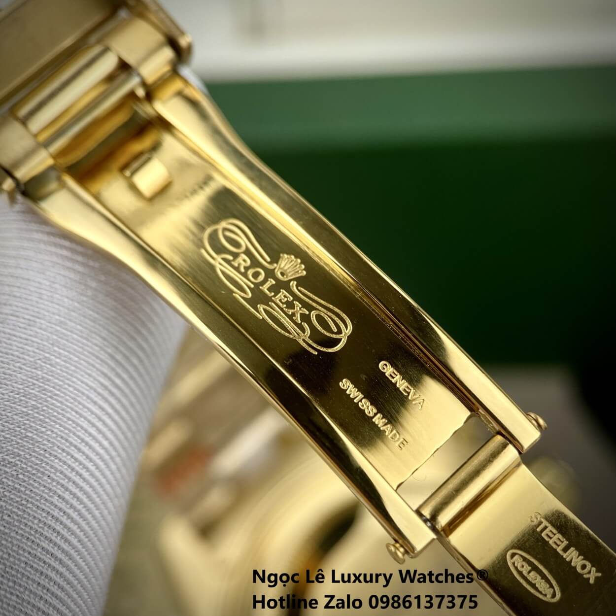 Đồng Hồ Rolex Daytona Rainbow Automatic Dây Kim Loại Màu Vàng Gold Size 40mm (Unisex)