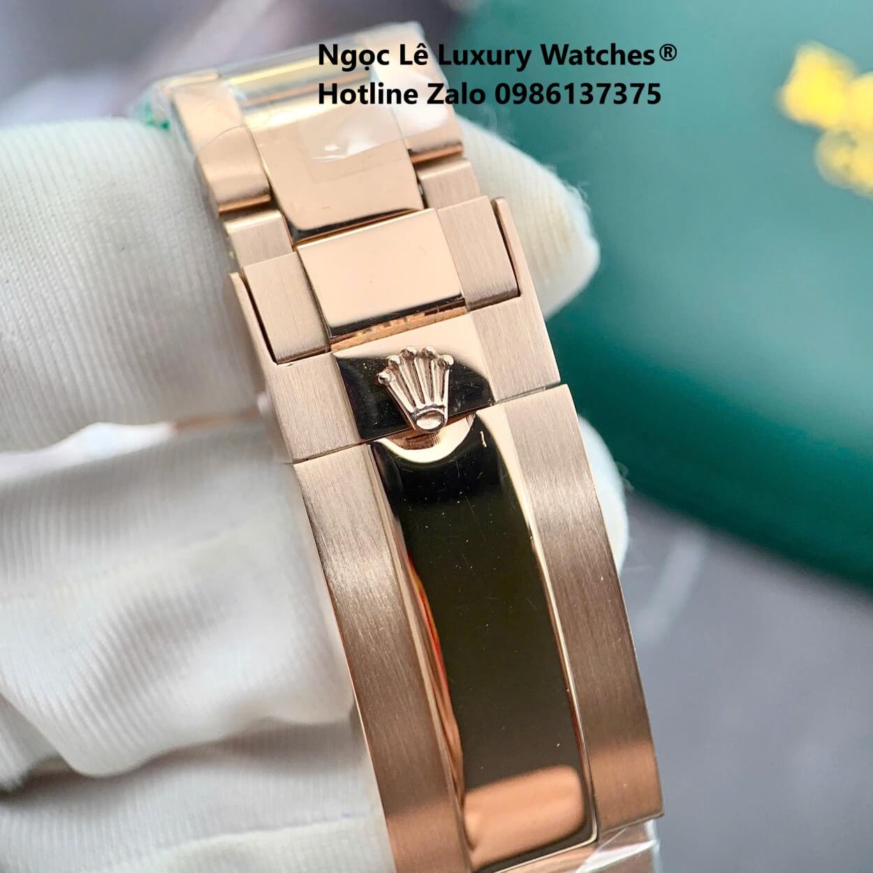 Đồng Hồ Rolex Daytona Rainbow Automatic Dây Kim Loại Màu Vàng Hồng Size 40mm (Unisex)