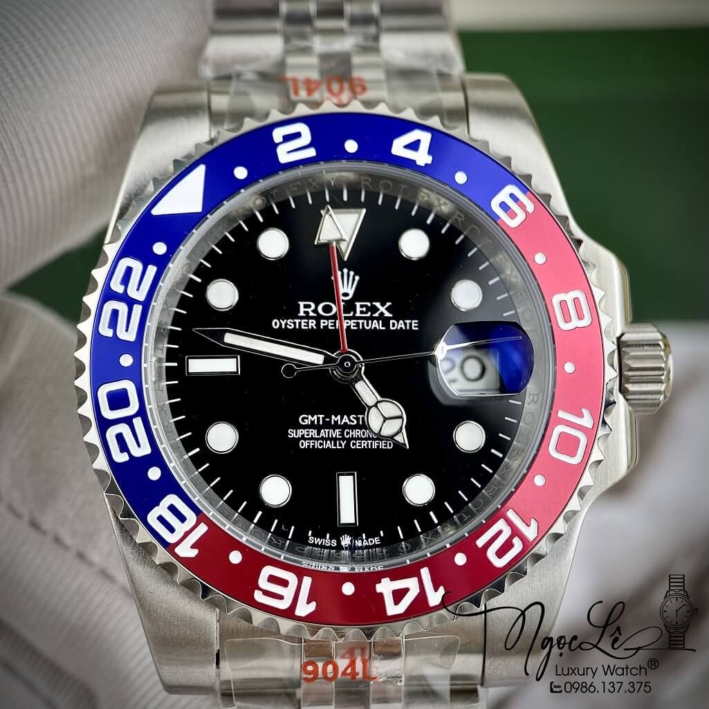 Đồng Hồ Rolex GMT-Master II Cơ Tự Động Dây Kim Loại 126710 BLRO 41mm