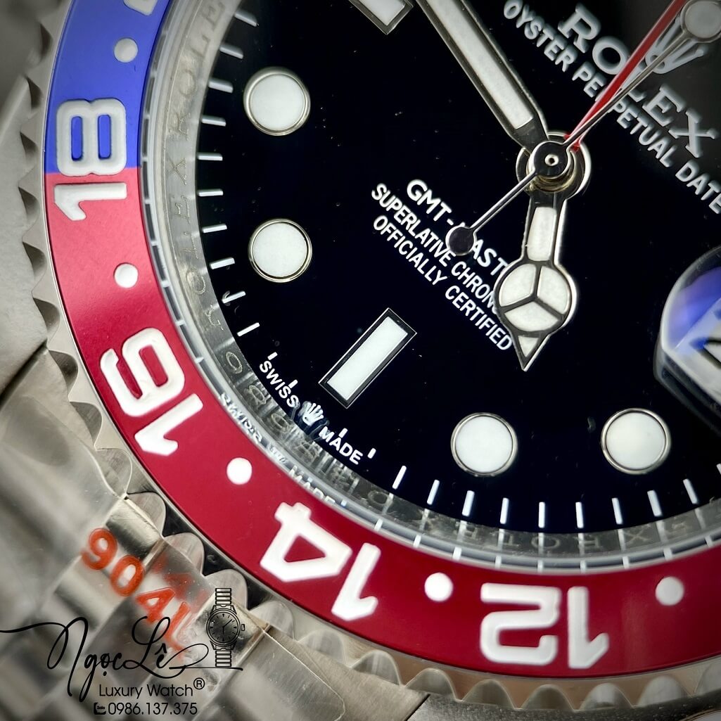 Đồng Hồ Rolex GMT-Master II Cơ Tự Động Dây Kim Loại 126710 BLRO 41mm