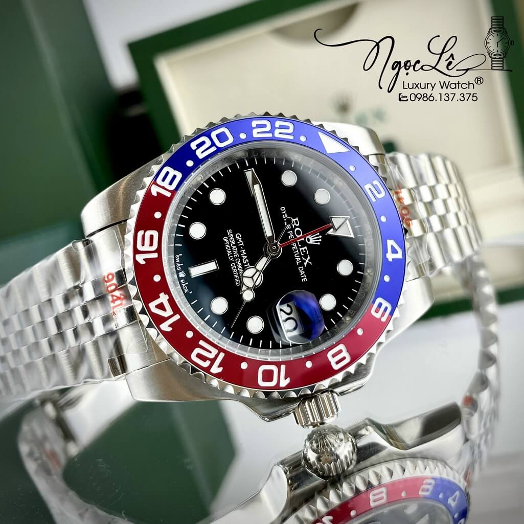 Đồng Hồ Rolex GMT-Master II Cơ Tự Động Dây Kim Loại 126710 BLRO 41mm