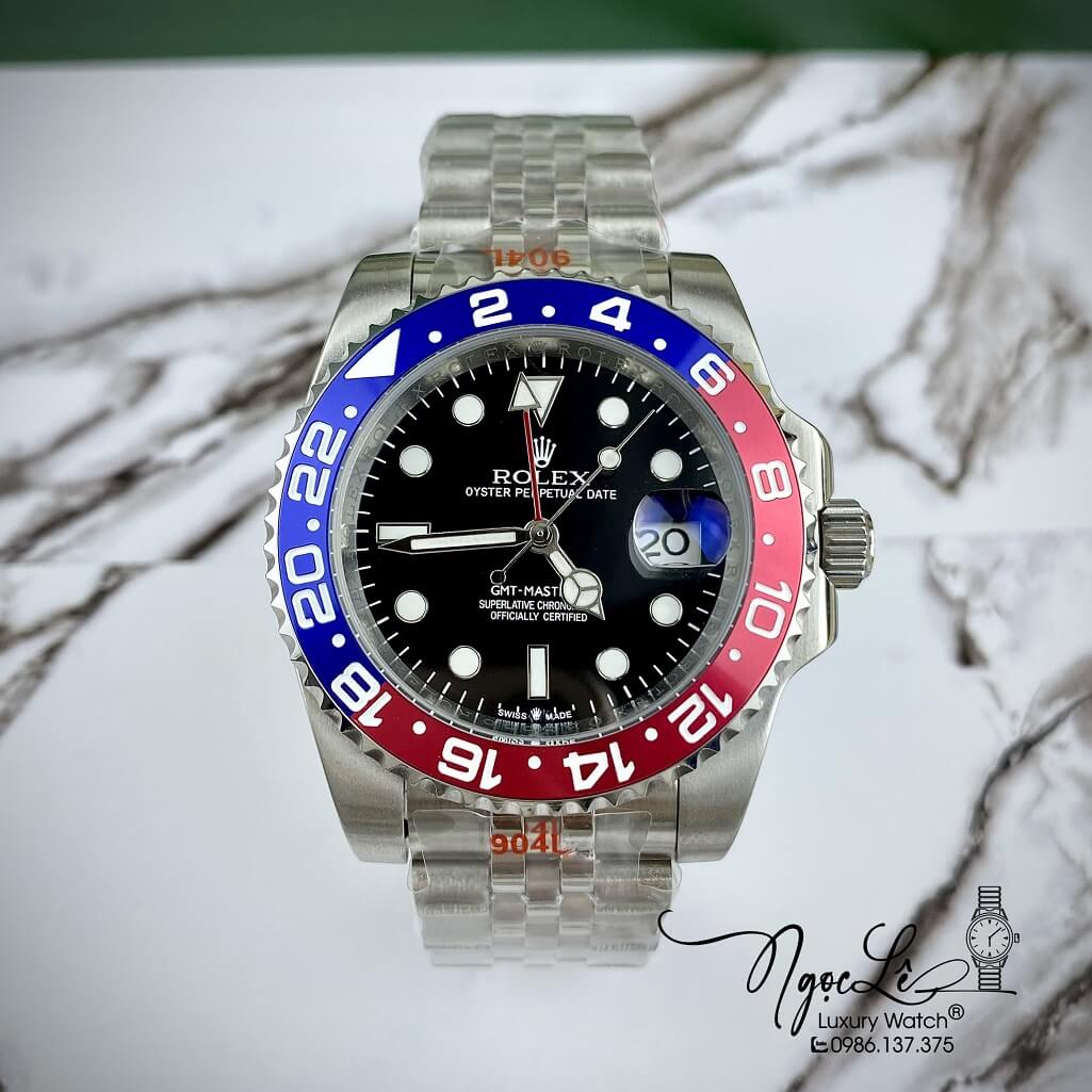 Đồng Hồ Rolex GMT-Master II Cơ Tự Động Dây Kim Loại 126710 BLRO 41mm