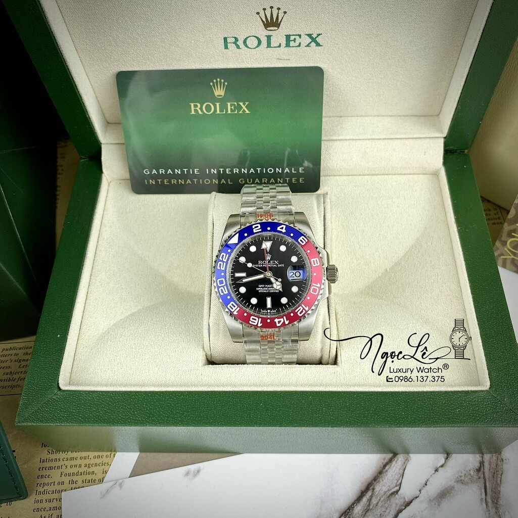 Đồng Hồ Rolex GMT-Master II Cơ Tự Động Dây Kim Loại 126710 BLRO 41mm