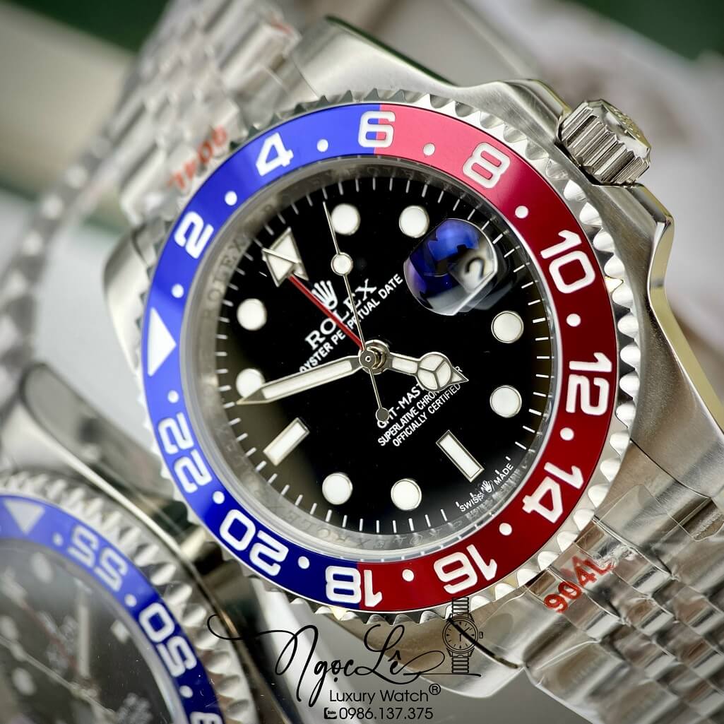 Đồng Hồ Rolex GMT-Master II Cơ Tự Động Dây Kim Loại 126710 BLRO 41mm