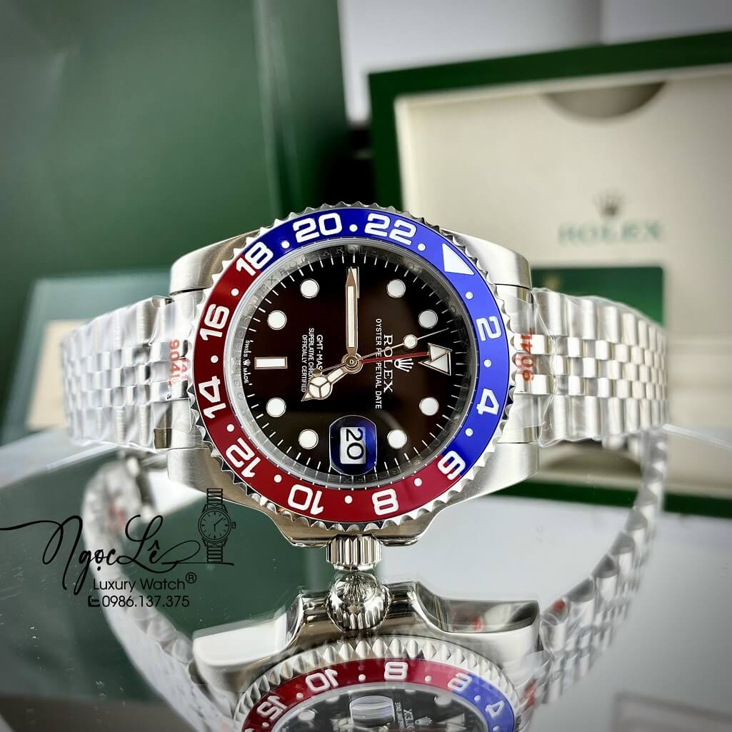 Đồng Hồ Rolex GMT-Master II Cơ Tự Động Dây Kim Loại 126710 BLRO 41mm