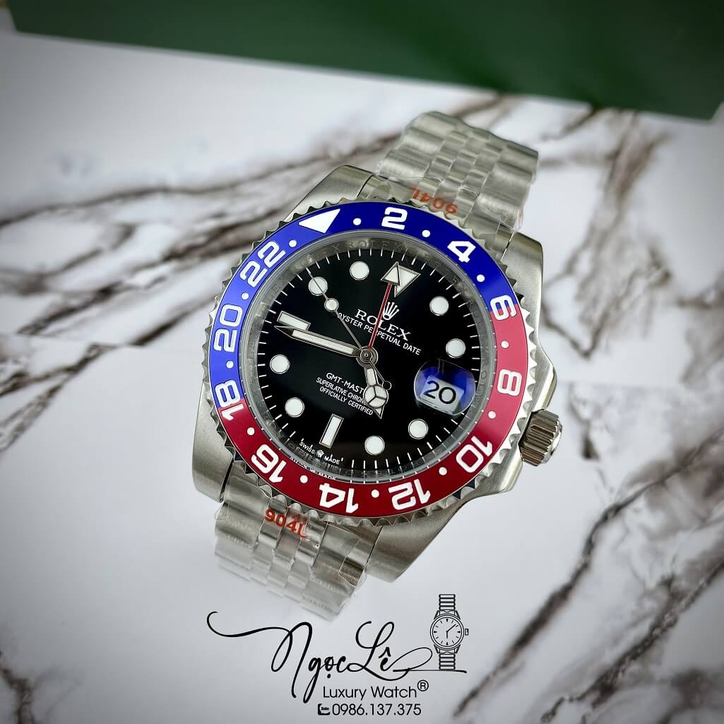 Đồng Hồ Rolex GMT-Master II Cơ Tự Động Dây Kim Loại 126710 BLRO 41mm