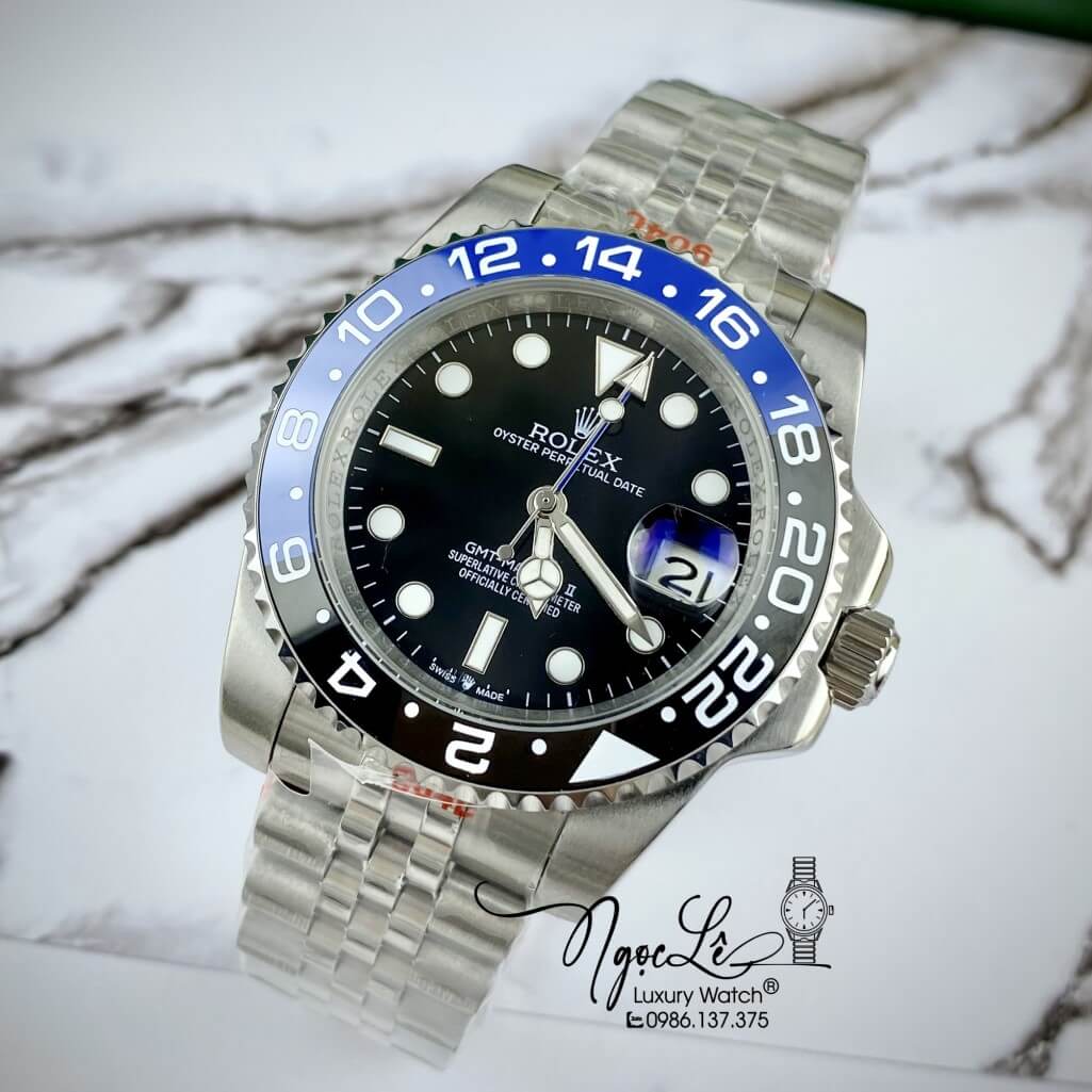 Đồng Hồ Rolex GMT-Master II Tự Động Dây Kim Loại 126710 BLNR 41mm