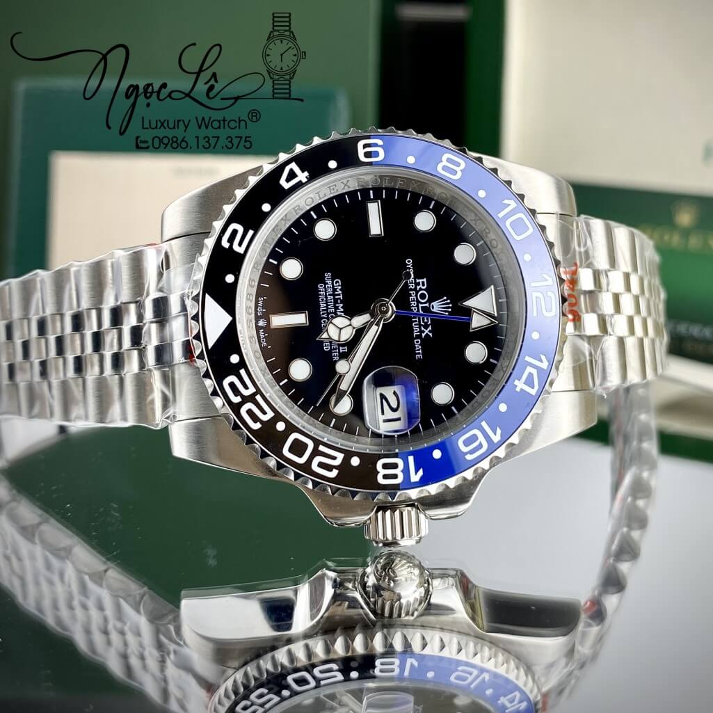 Đồng Hồ Rolex GMT-Master II Tự Động Dây Kim Loại 126710 BLNR 41mm