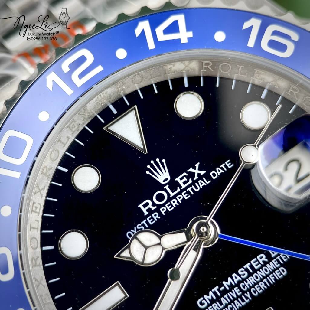 Đồng Hồ Rolex GMT-Master II Tự Động Dây Kim Loại 126710 BLNR 41mm