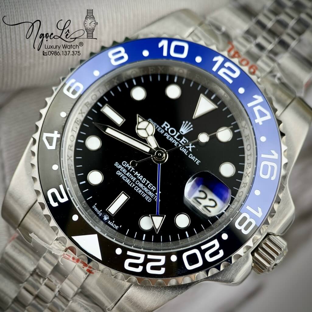 Đồng Hồ Rolex GMT-Master II Tự Động Dây Kim Loại 126710 BLNR 41mm