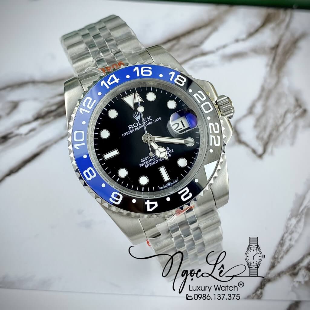 Đồng Hồ Rolex GMT-Master II Tự Động Dây Kim Loại 126710 BLNR 41mm