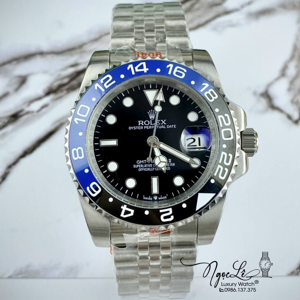 Đồng Hồ Rolex GMT-Master II Tự Động Dây Kim Loại 126710 BLNR 41mm