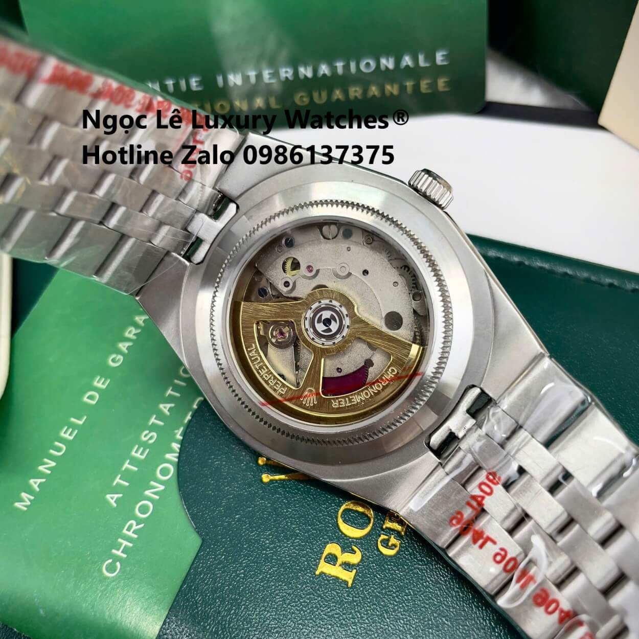 Đồng Hồ Rolex Land-Dweller Dây Kim Loại Bạc Mặt Trắng Size 40mm Vành Khía