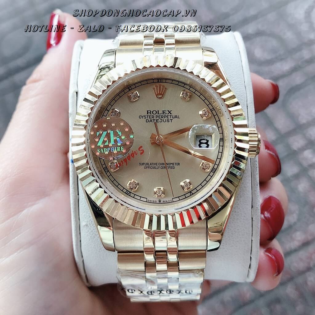 Đồng Hồ Rolex Nam Automatic Vàng Mặt Vàng 40mm