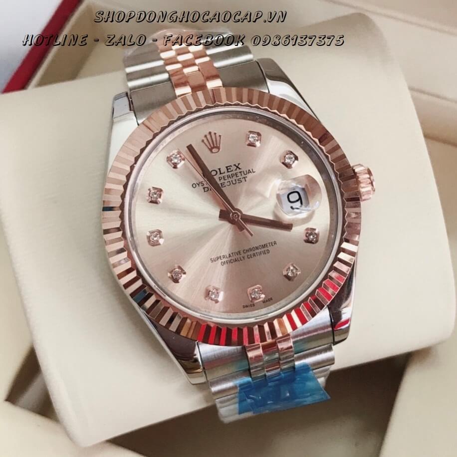 Đồng Hồ Rolex Nam Automatic Demi Vàng Hồng 40mm