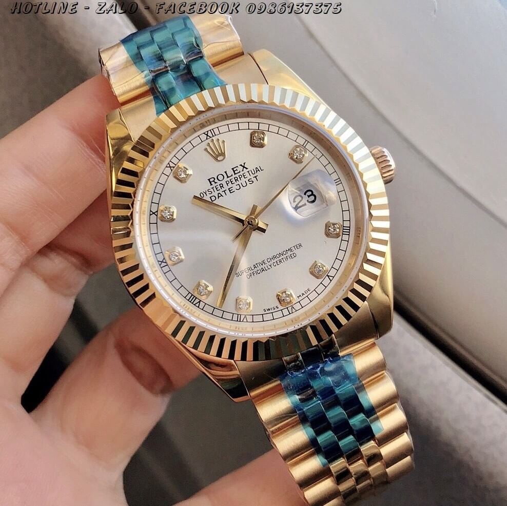 Đồng Hồ Rolex Nam Automatic Vàng Mặt Vàng 40mm